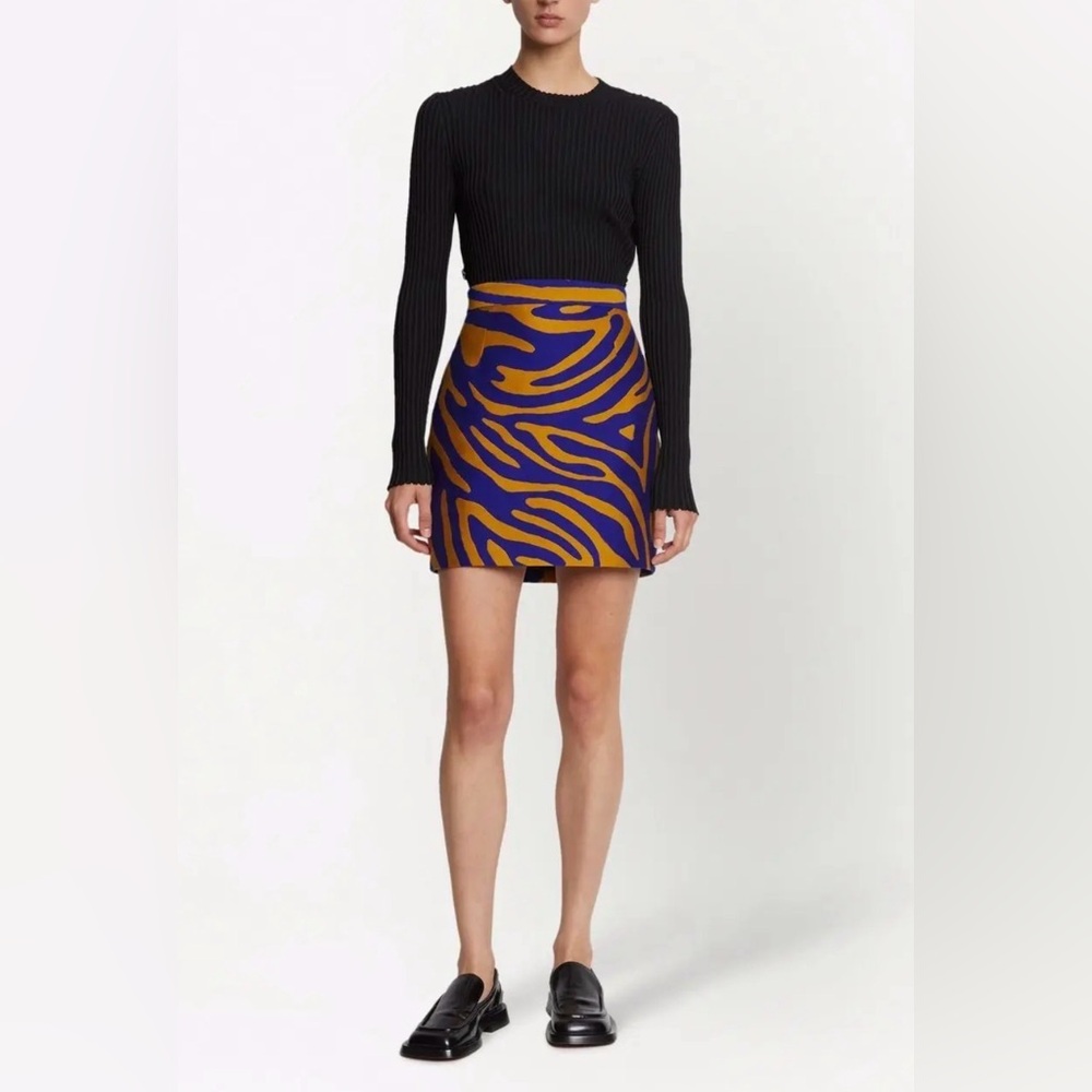 Proenza Schouler Black and Gold Mini Skirt